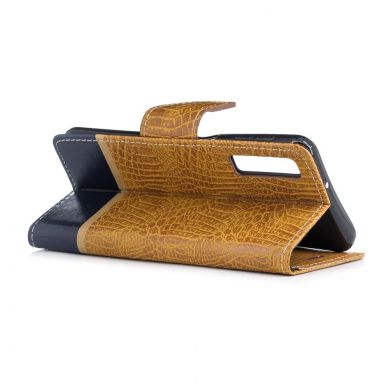 Чехол UniCase Croco Wallet для Samsung Galaxy A7 2018 (A750) - Brown