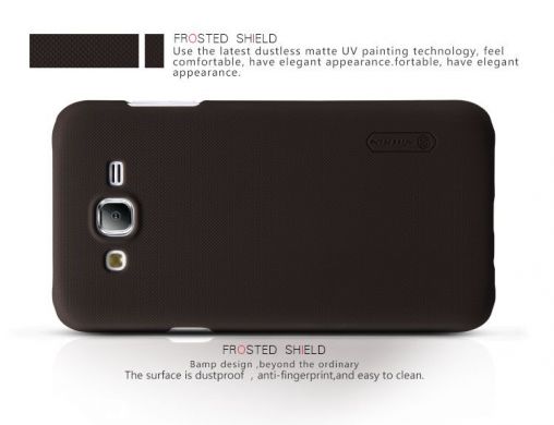 Пластиковая накладка NILLKIN Frosted Shield для Samsung Galaxy J5 (J500) + пленка - Gold