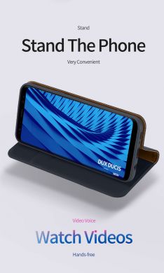 Кожаный чехол DUX DUCIS Wish Series для Samsung Galaxy S8 Plus (G955) - Dark Blue