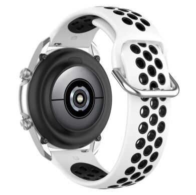 Ремешок Deexe Dual Color для Samsung Galaxy Watch 3 (41mm) - White / Black