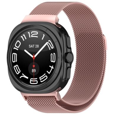 Ремешок Deexe Milanese Stainless Steel для Samsung Galaxy Watch Ultra (47mm) - Rose Pink