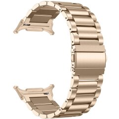 Ремешок Deexe Stainless Steel для Samsung Galaxy Watch 8 (40/44mm) / 8 Classic / Ultra (2025) - Retro Gold