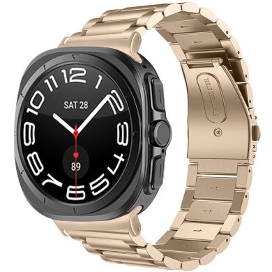 Ремешок Deexe Stainless Steel для Samsung Galaxy Watch 8 (40/44mm) / 8 Classic / Ultra (2025) - Retro Gold