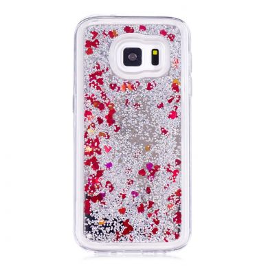 Силиконовая накладка Deexe Fashion Glitter для Samsung Galaxy S7 (G930) - Silver