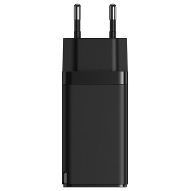 Сетевое зарядное устройство Baseus GaN2 Pro Quick Charger (65W) + кабель Type-C (CCGAN2P-B01) - Black