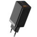 Сетевое зарядное устройство Baseus GaN2 Pro Quick Charger (65W) + кабель Type-C (CCGAN2P-B01) - Black. Фото 1 из 26