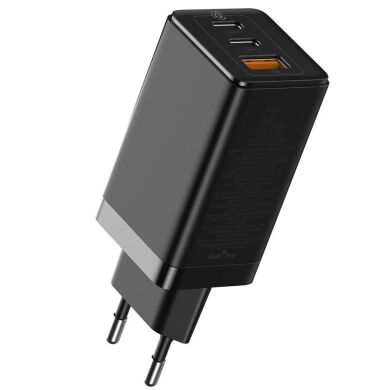 Сетевое зарядное устройство Baseus GaN2 Pro Quick Charger (65W) + кабель Type-C (CCGAN2P-B01) - Black
