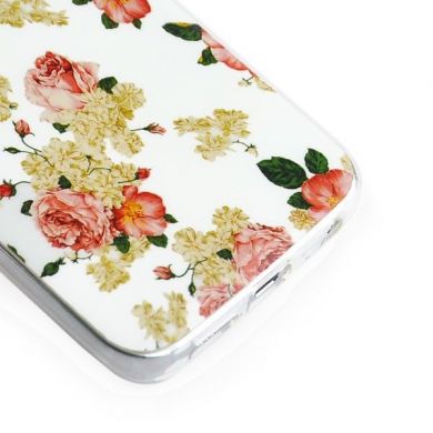 Силиконовая накладка Deexe Life Style для Samsung Galaxy S6 edge (G925) - Rose Pattern