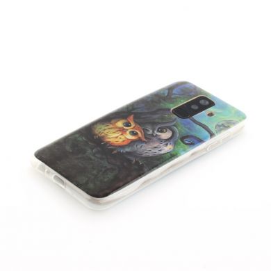 Силиконовый (TPU) чехол Deexe Life Style для Samsung Galaxy A6+ 2018 (A605) - Two Owls on Branch
