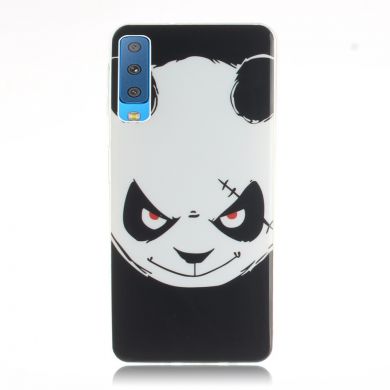 Силиконовый (TPU) чехол Deexe Life Style для Samsung Galaxy A7 2018 (A750) - Angry Panda