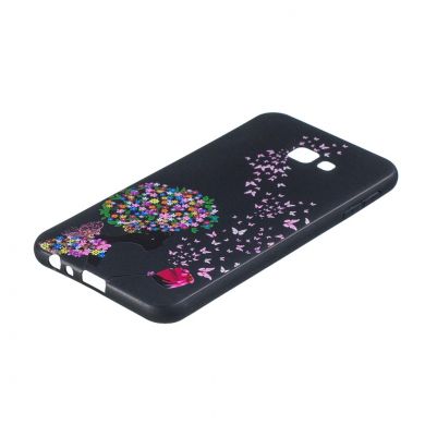 Силиконовый (TPU) чехол Deexe Life Style для Samsung Galaxy J4+ (J415) - Flowered Girl and Butterfly