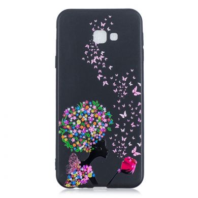 Силіконовий (TPU) чохол Deexe Life Style для Samsung Galaxy J4+ (J415) - Flowered Girl and Butterfly