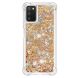 Силіконовий (TPU) чохол Deexe Liquid Glitter для Samsung Galaxy A03s (A037) - Diamond Gold Hearts