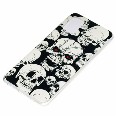 Силиконовый (TPU) чехол Deexe LumiCase для Samsung Galaxy A51 (А515) - Cool Skulls