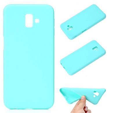 Силіконовий (TPU) чохол Deexe Matte Case для Samsung Galaxy J6+ (J610) - Cyan
