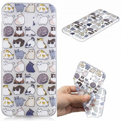 Силіконовий (TPU) чохол Deexe Pretty Glossy для Samsung Galaxy J6+ (J610), Cats