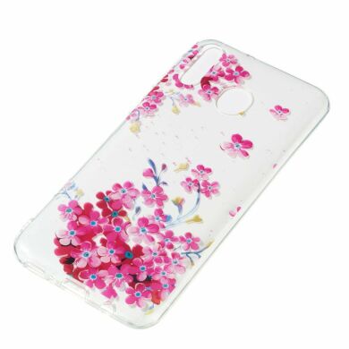 Силиконовый (TPU) чехол Deexe Pretty Glossy для Samsung Galaxy M20 (M205) - Pink Flower