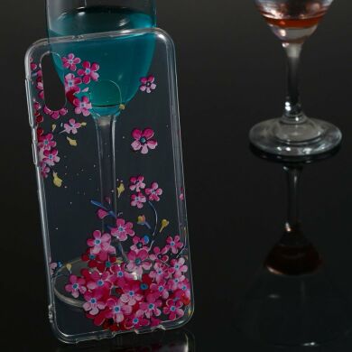 Силіконовий (TPU) чохол Deexe Pretty Glossy для Samsung Galaxy M20 (M205) - Pink Flower