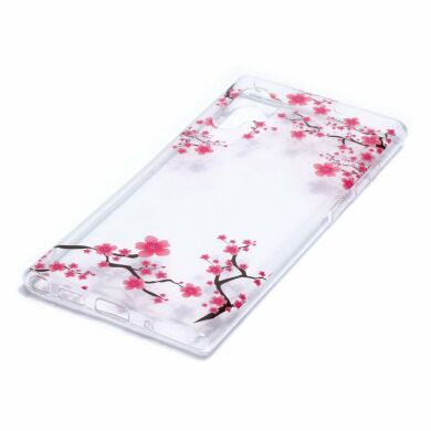 Силіконовий (TPU) чохол Deexe Pretty Glossy для Samsung Galaxy Note 10+ (N975) - Red Flowers