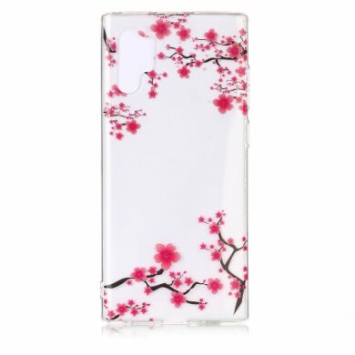 Силіконовий (TPU) чохол Deexe Pretty Glossy для Samsung Galaxy Note 10+ (N975) - Red Flowers