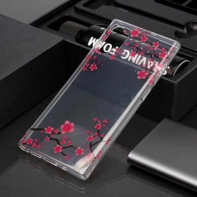 Силиконовый (TPU) чехол Deexe Pretty Glossy для Samsung Galaxy Note 10+ (N975) - Red Flowers