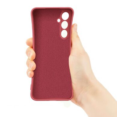 Силіконовий (TPU) чохол з кільцем Deexe Color Shell для Samsung Galaxy S26 FE - Red