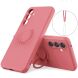 Силіконовий (TPU) чохол з кільцем Deexe Color Shell для Samsung Galaxy S26 FE - Red