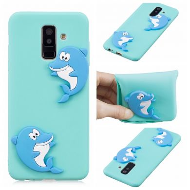 Силіконовий (TPU) чохол UniCase 3D Cartoon Pattern для Samsung Galaxy A6+ 2018 (A605) - Dolphin Pattern