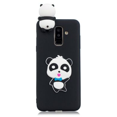 Силіконовий (TPU) чохол UniCase 3D Cartoon Pattern для Samsung Galaxy A6+ 2018 (A605) - Lovely Panda with Blue Bowknot