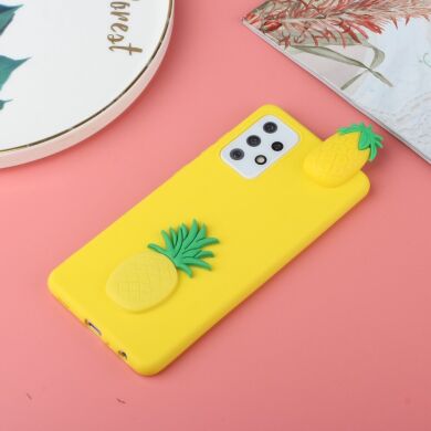 Силиконовый (TPU) чехол UniCase 3D Cartoon Pattern для Samsung Galaxy A72 (А725) - Pineapple