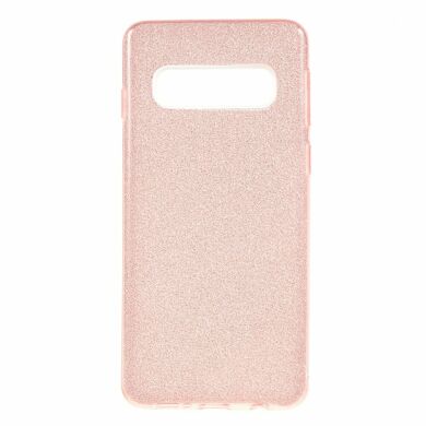 Силіконовий (TPU) чохол UniCase Glitter Cover для Samsung Galaxy S10 (G973), Rose Gold