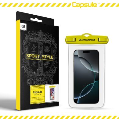 Вологозахисний чохол ArmorStandart Capsule Waterproof Case для смартфонів з діагоналлю до 6.9 дюймів - Yellow
