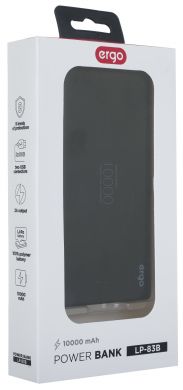 Внешний аккумулятор ERGO LP-83 - 10000 mAh - Black