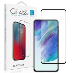 Защитное стекло ACCLAB Full Glue для Samsung Galaxy S21 FE (G990) - Black