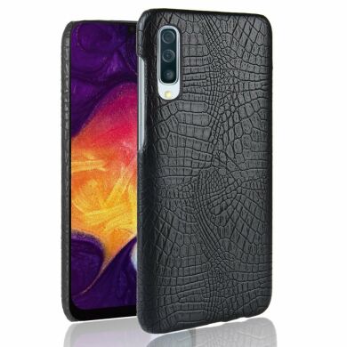 Захисний чохол Deexe Croco Style для Samsung Galaxy A50 (A505) - Black