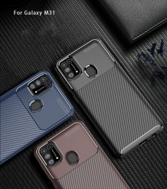 Защитный чехол Deexe Fusion для Samsung Galaxy M31 (M315) - Brown