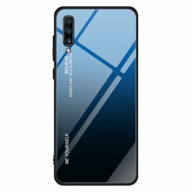 Захисний чохол Deexe Gradient Color для Samsung Galaxy A70 (A705) - Blue / Black