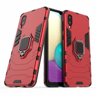 Защитный чехол Deexe Hybrid Case для Samsung Galaxy A02 (A022) - Red