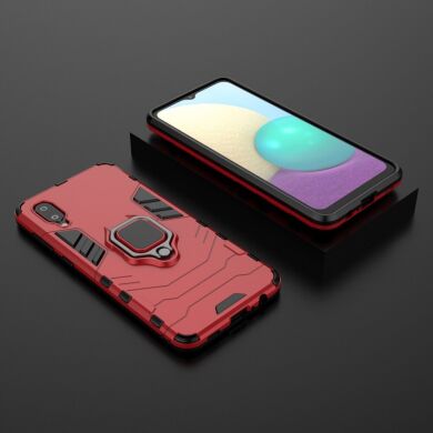 Защитный чехол Deexe Hybrid Case для Samsung Galaxy A02 (A022) - Red