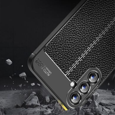 Захисний чохол Deexe Leather Cover для Samsung Galaxy A55 (A556) - Black