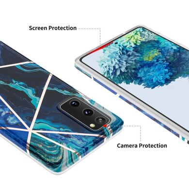 Защитный чехол Deexe Marble Pattern для Samsung Galaxy S20 FE (G780) - Blue
