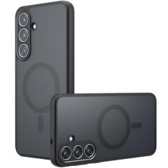 Защитный чехол Deexe Matte Skin with MagSafe для Samsung Galaxy S25 FE (S731) - Black