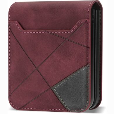 Защитный чехол Deexe Rhombus Card для Samsung Galaxy Flip 8 - Red