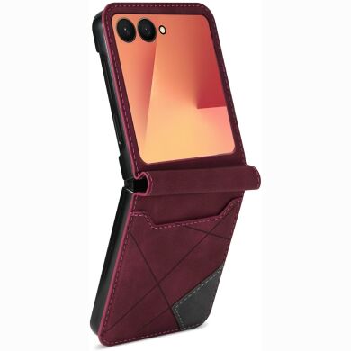 Защитный чехол Deexe Rhombus Card для Samsung Galaxy Flip 8 - Red