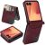 Защитный чехол Deexe Rhombus Card для Samsung Galaxy Flip 8 - Red