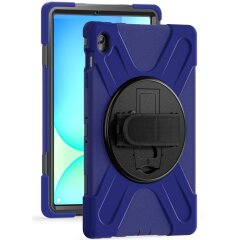 Защитный чехол Deexe Rotation Hybrid для Samsung Galaxy Tab S10 FE Plus - Navy Blue