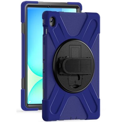 Защитный чехол Deexe Rotation Hybrid для Samsung Galaxy Tab S10 FE Plus - Navy Blue