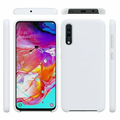 Захисний чохол Deexe Silicone Case для Samsung Galaxy A70 (A705), White