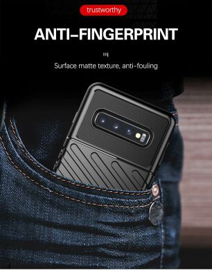 Захисний чохол Deexe Thunder Series для Samsung Galaxy S10 (G973) - Black