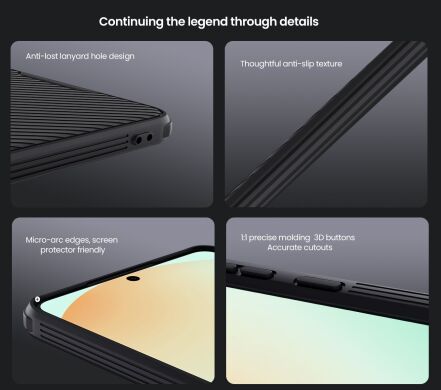 Защитный чехол NILLKIN CamShield Pro (with MagSafe Support) для Samsung Galaxy S25 Edge (S937) - Black